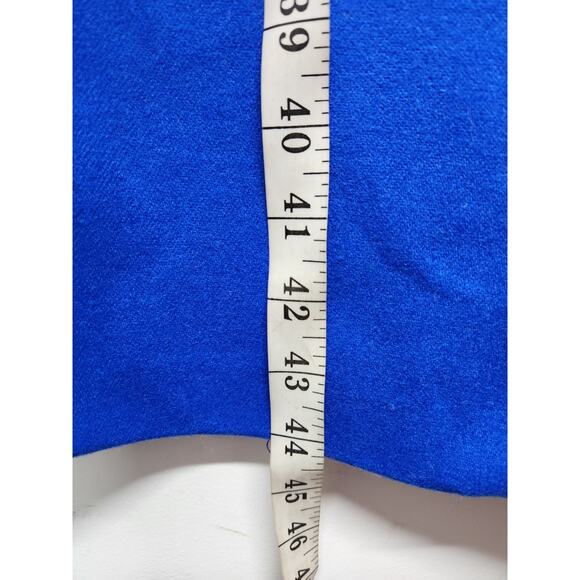 Vintage Alorna Petites Women's Royal Blue Pure Wool Midi Coat, Size 12-14P - Picture 5 of 13